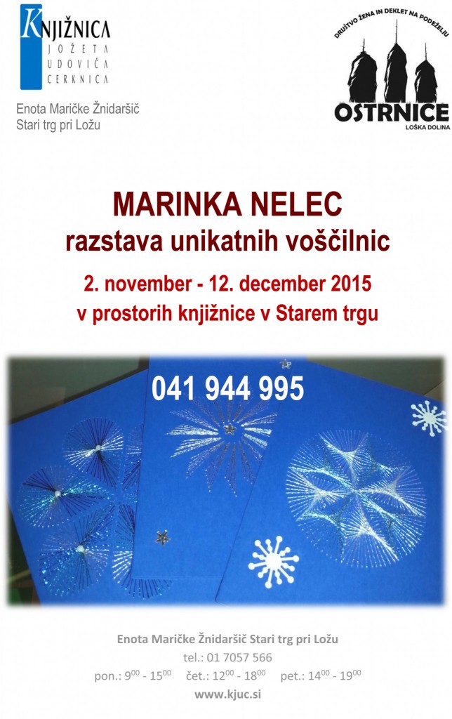 st voscilnice nelec nov2015 644x1024 - Marinka Nelec - razstava unikatnih voščilnic