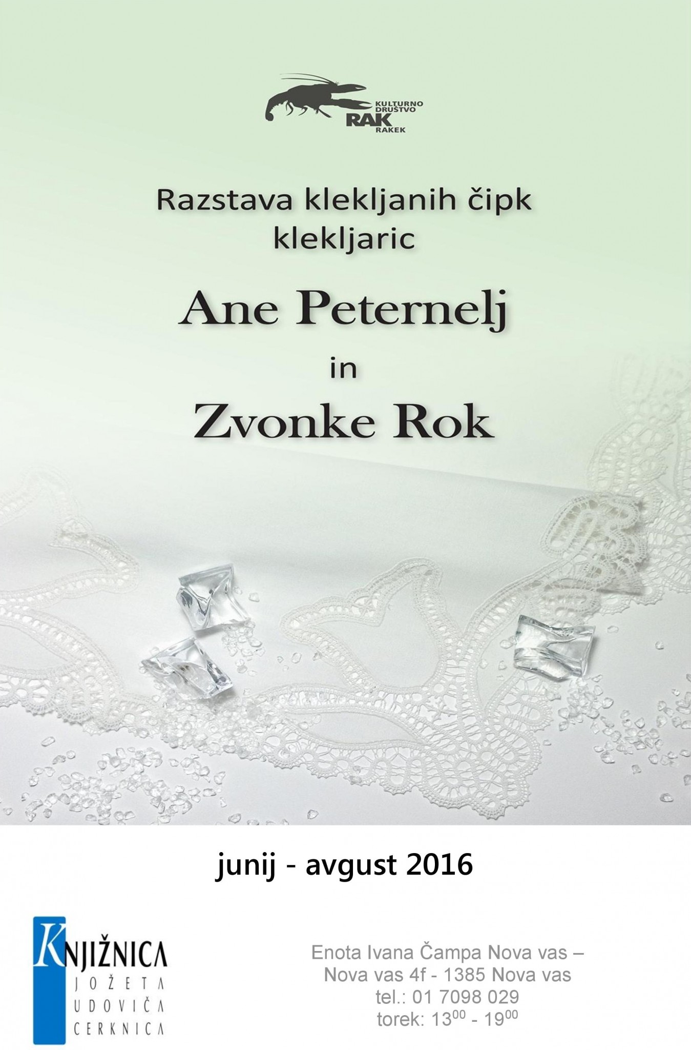 cover - Ana Peternelj in Zvonka Rok – razstava klekljanih čipk