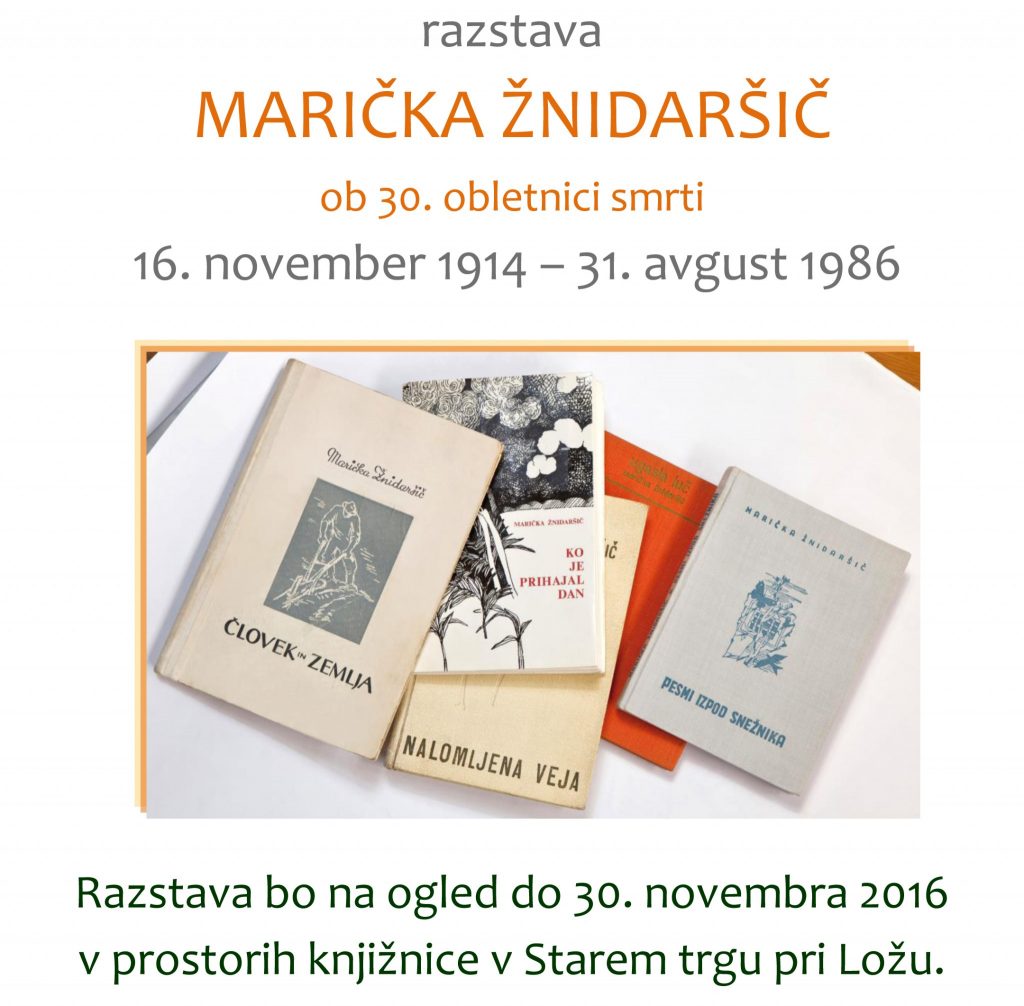 razstava Marička Žnidaršič 1024x1006 - Marička Žnidaršič - razstava ob 30. obletnici smrti