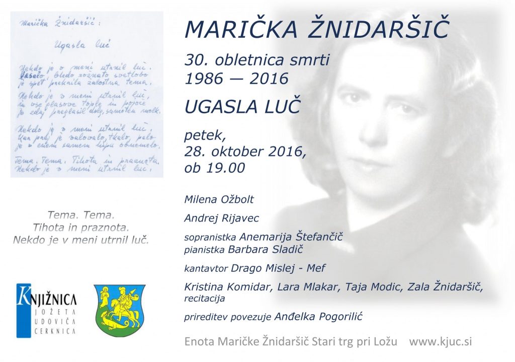 a4 fb 1024x719 - Ugasla luč - 30. obletnica smrti Maričke Žnidaršič
