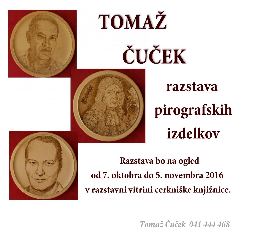 vabilo FB 1024x951 - Tomaž Čuček - razstava pirografskih izdelkov