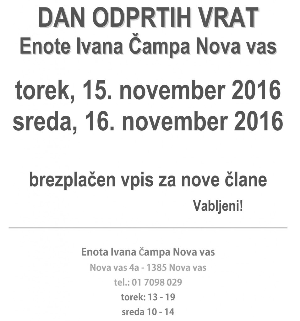 DAN ODPRTIH VRAT nv 2016 nov 955x1024 - Dan odprtih vrat knjižnice na Blokah - brezplačen vpis