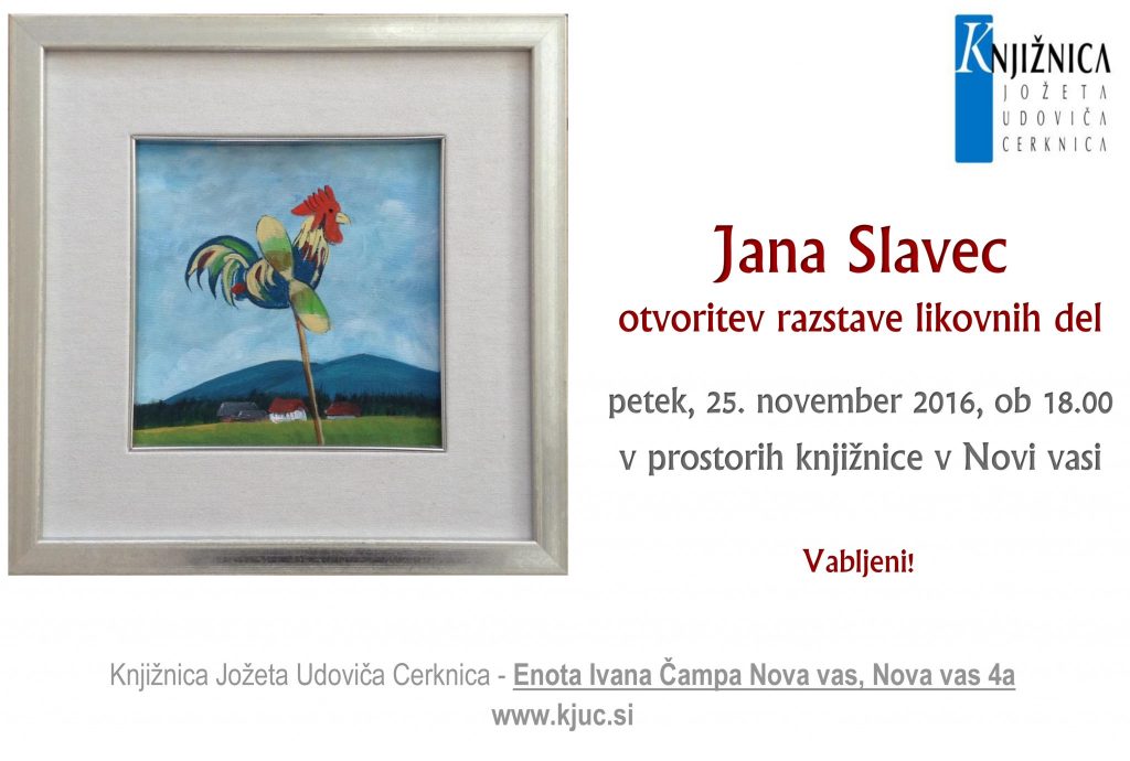 Jana Slavec 1024x690 - Jana Slavec - otvoritev razstave likovnih del