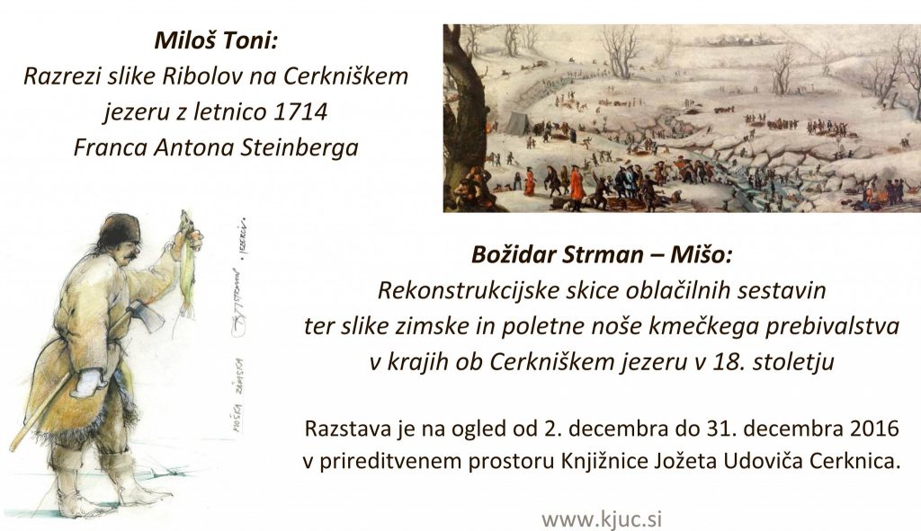 razstava 1024x591 - Miloš Toni:  Razrezi slike Ribolov na Cerkniškem jezeru z letnico 1714  Franca Antona Steinberga