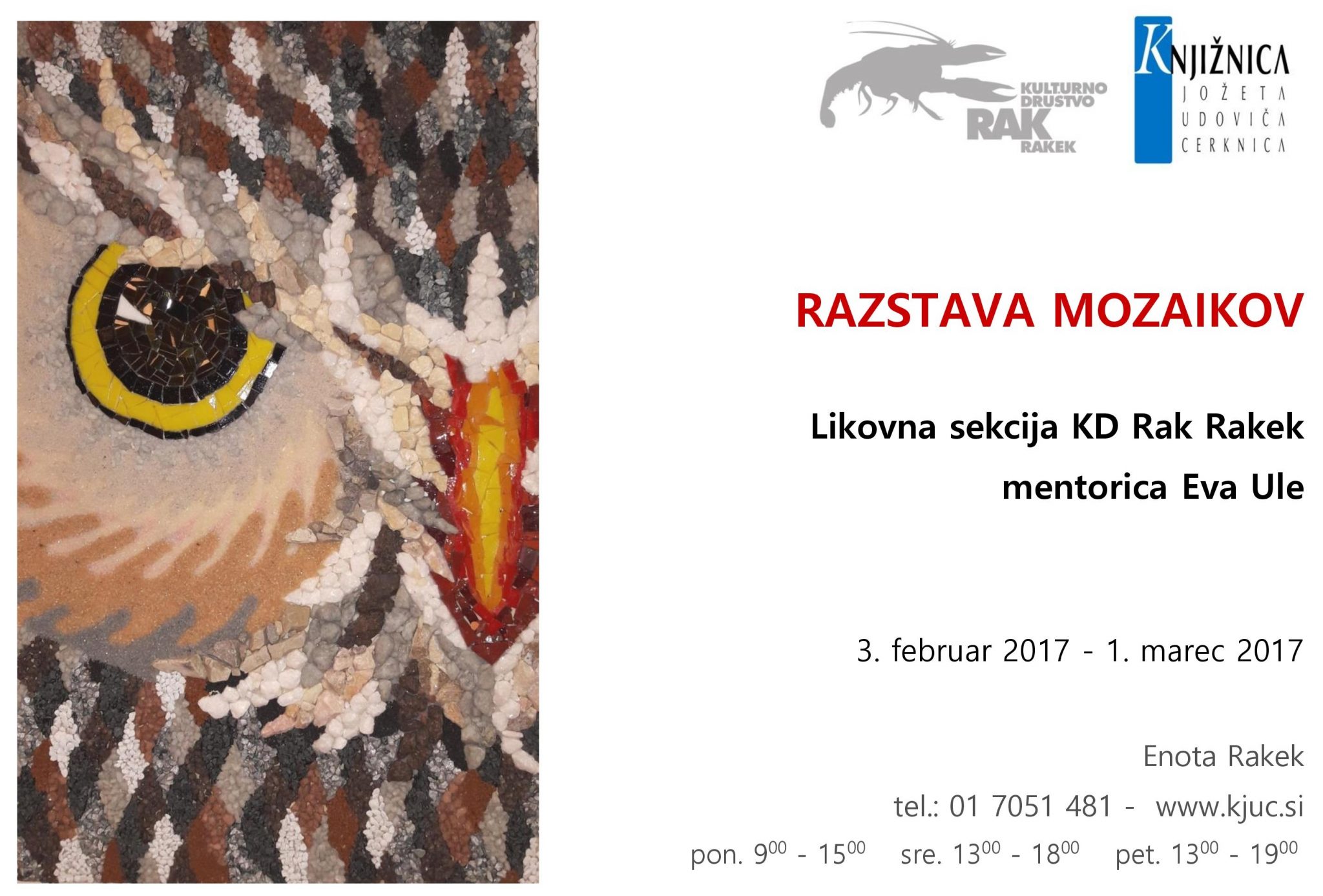 cover 3 - Likovna sekcija KD Rak Rakek: razstava mozaikov