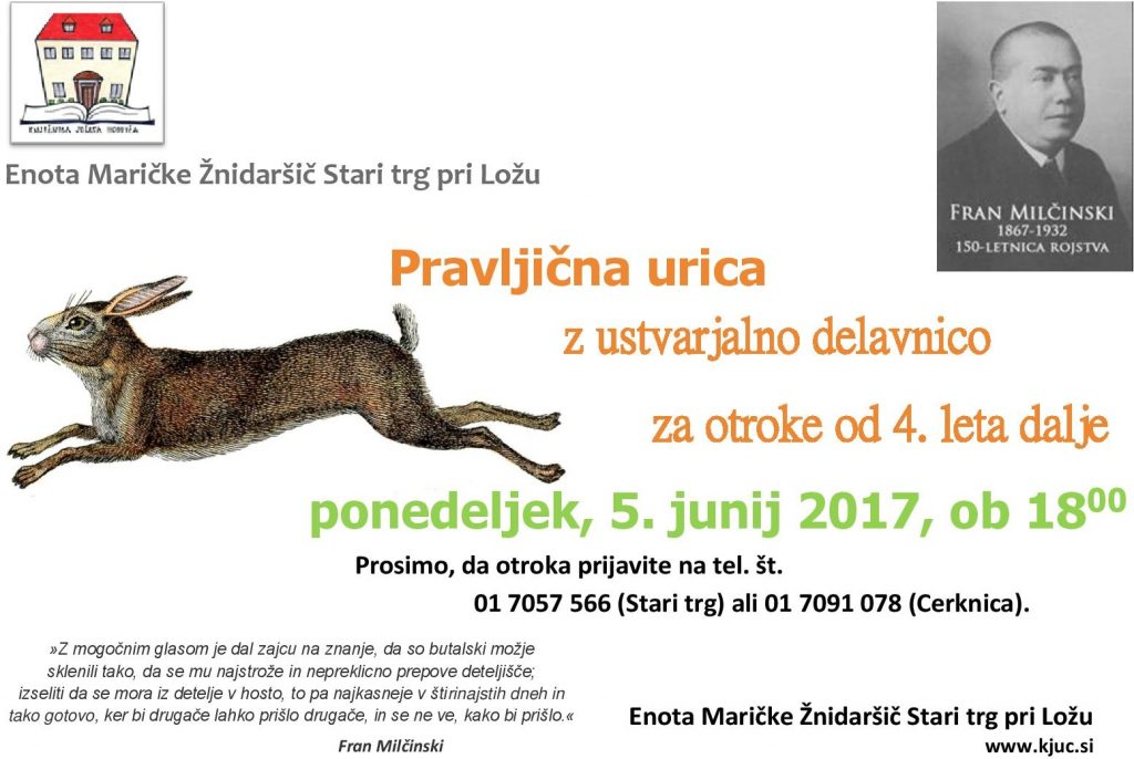 st pravljicna junij 2017 page 001 1 1024x686 - Butalski zajec - pravljična urica z ustvarjalno delavnico