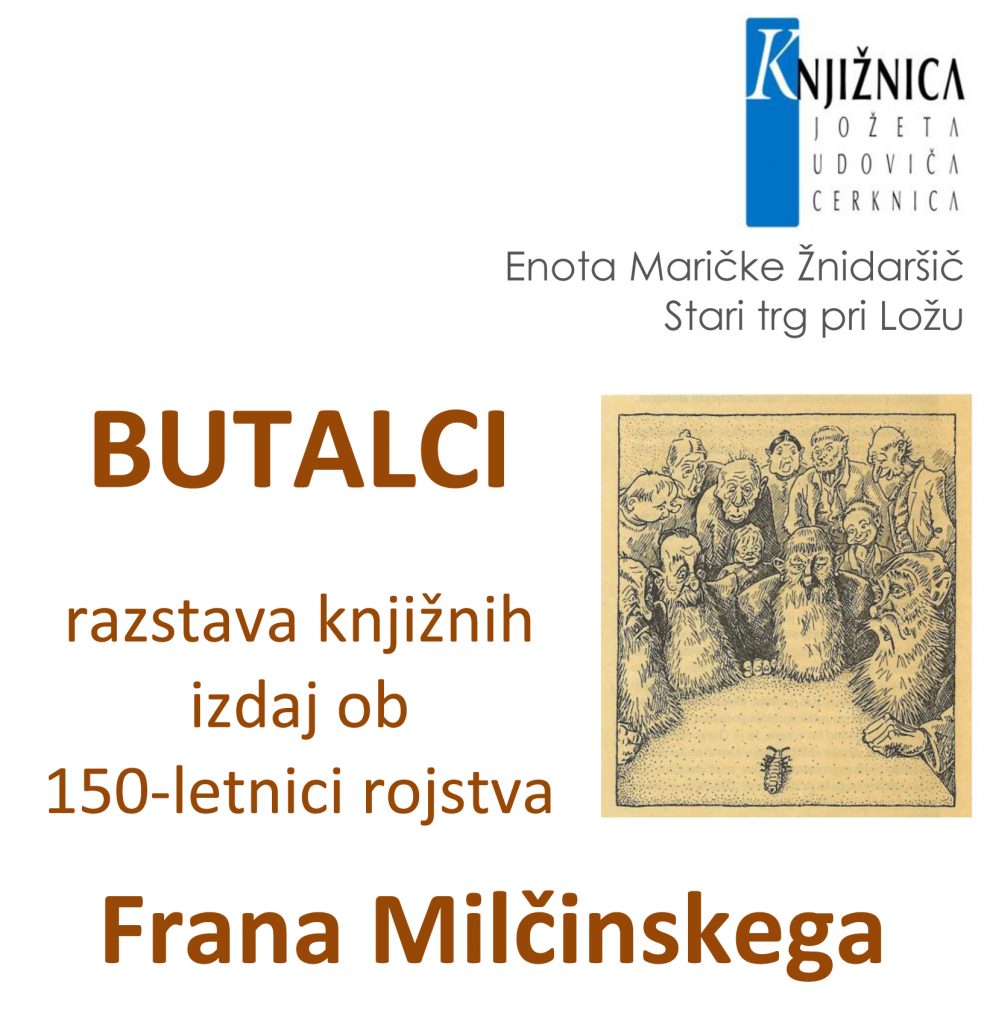 butalci 1brez 987x1024 - Butalci - razstava knjižnih izdaj ob 150-letnici rojstva Frana Milčinskega