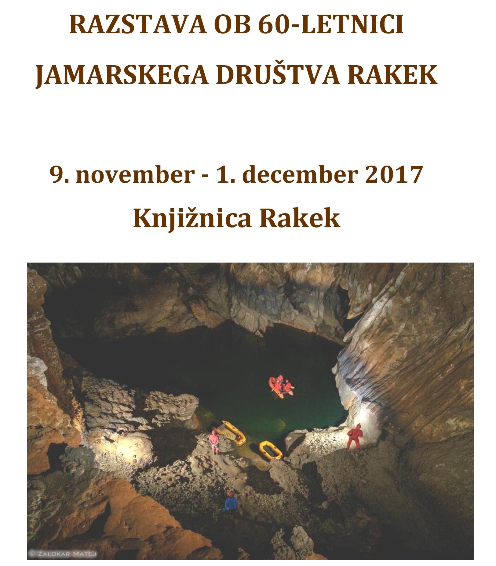 cover 4 - Razstava ob 60-letnici Jamarskega društva Rakek