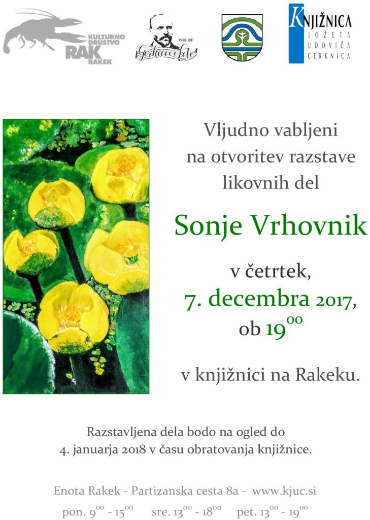 vabilo sonja page 001 729x1024 - Sonja Vrhovnik - otvoritev razstave likovnih del