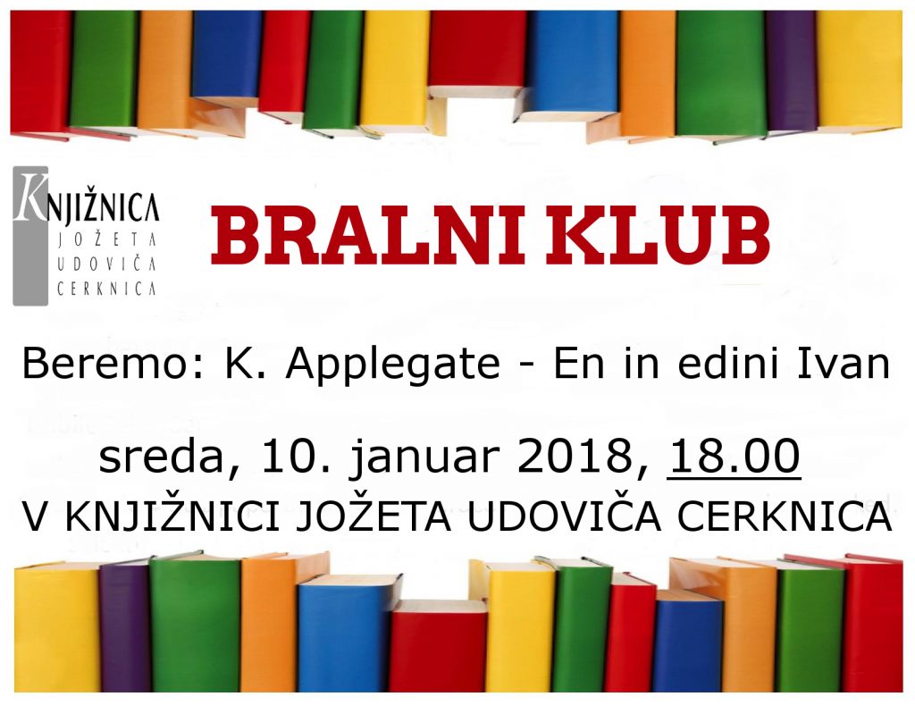 bralni klub 1024x789 - Bralni klub: K. Applegate - En in edini Ivan