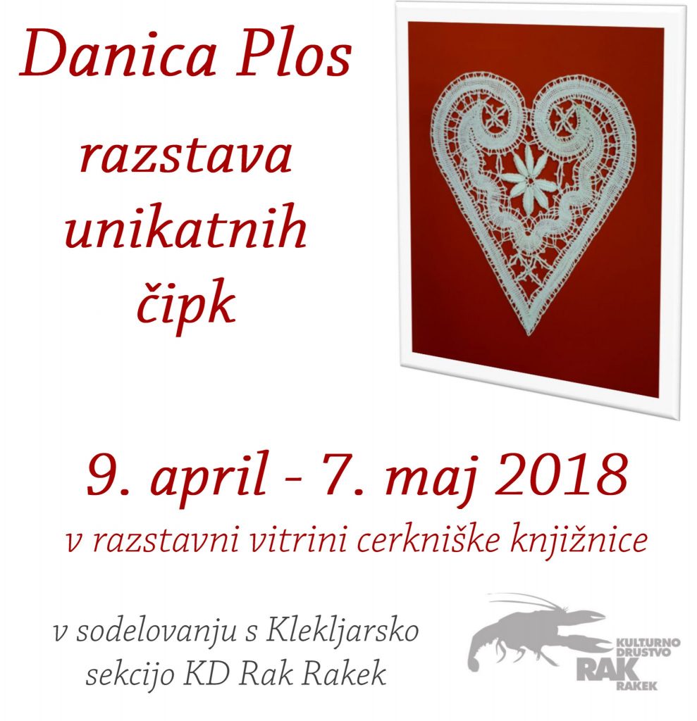 fb Danica Plos vabilo 989x1024 - Danica Plos - razstava unikatnih čipk