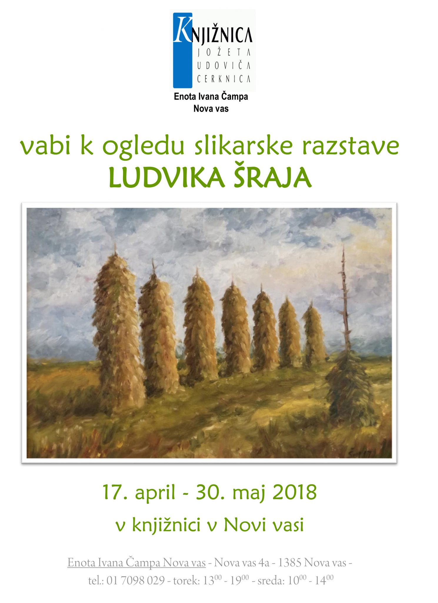 vabilo - Ludvik Šraj – slikarska razstava