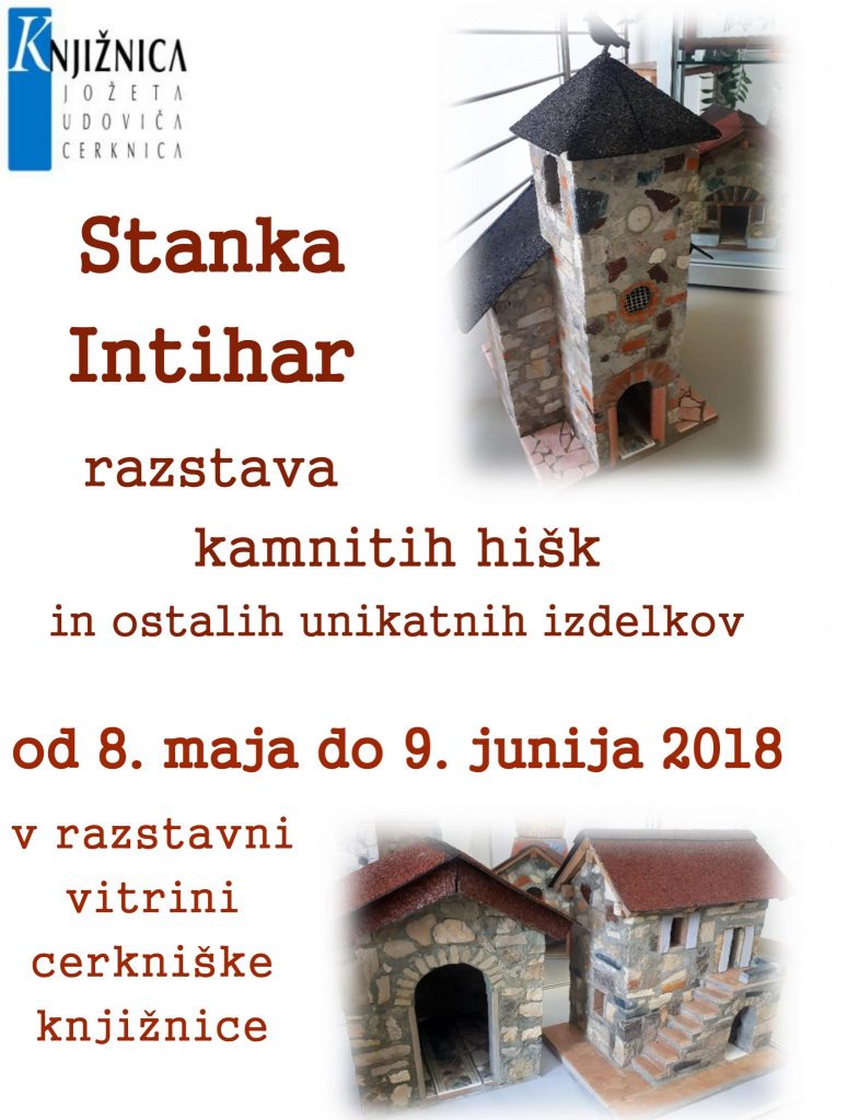 Stanka Intihar vabilo 774x1024 - Stanka Intihar - razstava kamnitih hišk in ostalih unikatnih izdelkov