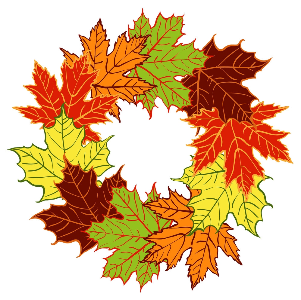 cartoon autumn leaf wreath vector 10599514 - Dogodki