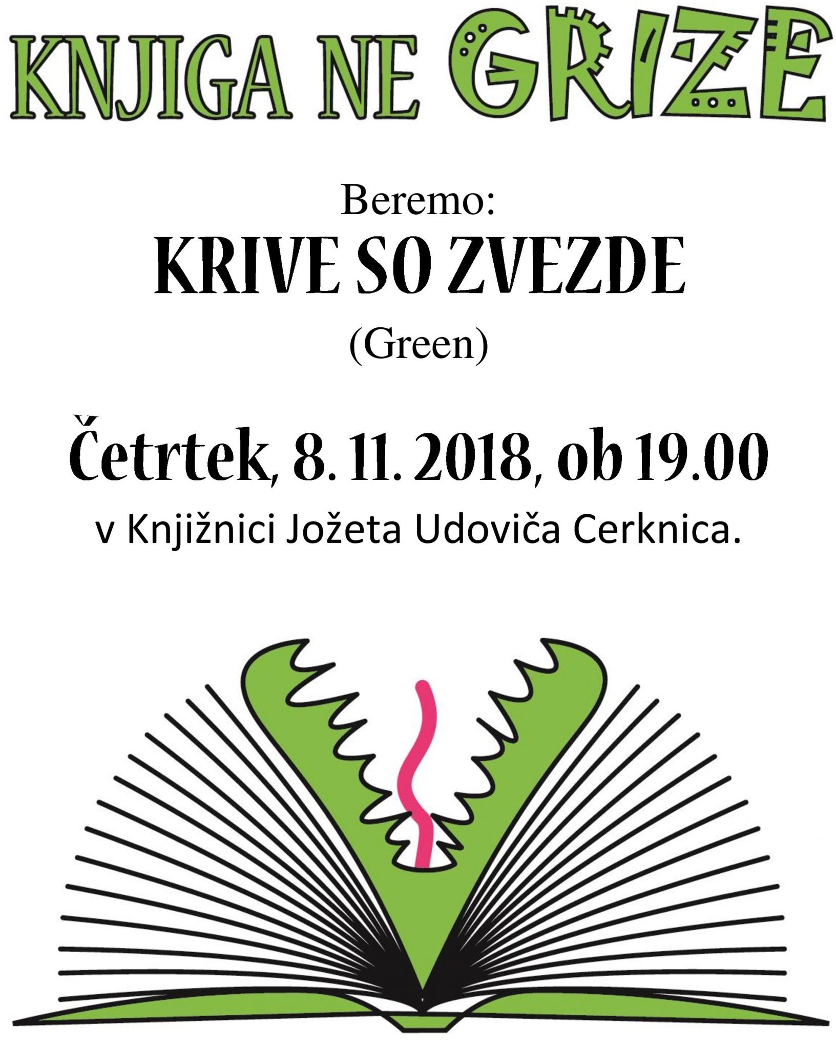 cover 3 - Knjiga ne grize: John Green - Krive so zvezde