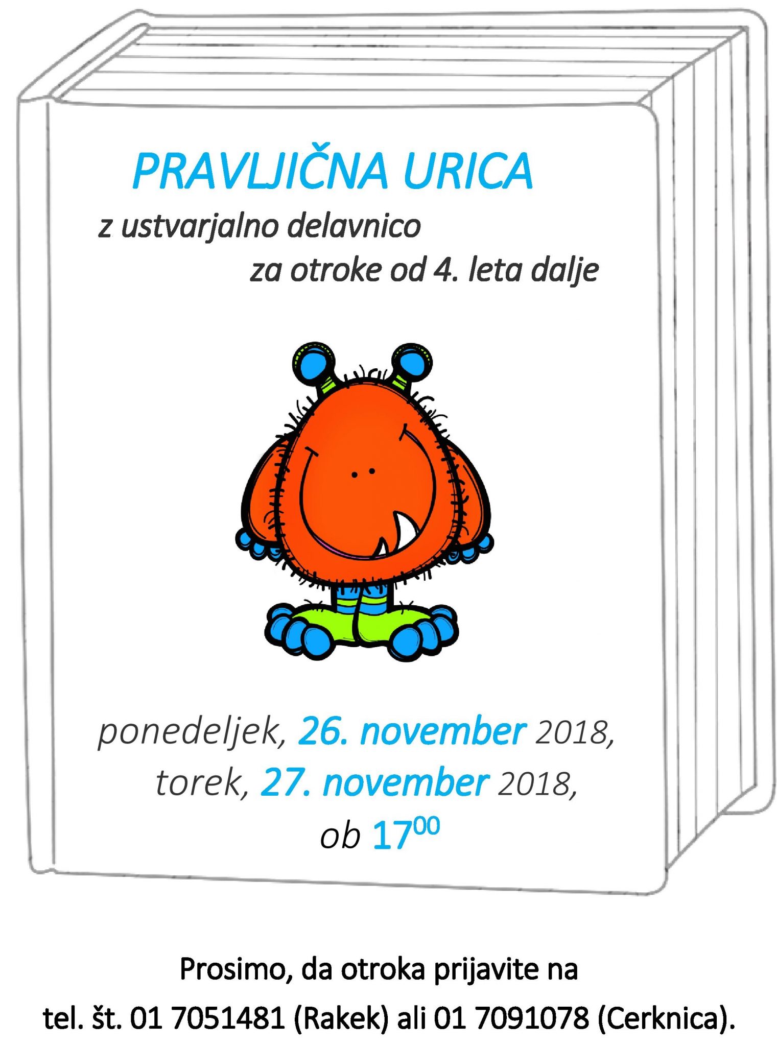 cover 4 - Pravljična urica z ustvarjalno delavnico za otroke od 4. leta dalje – Rakek