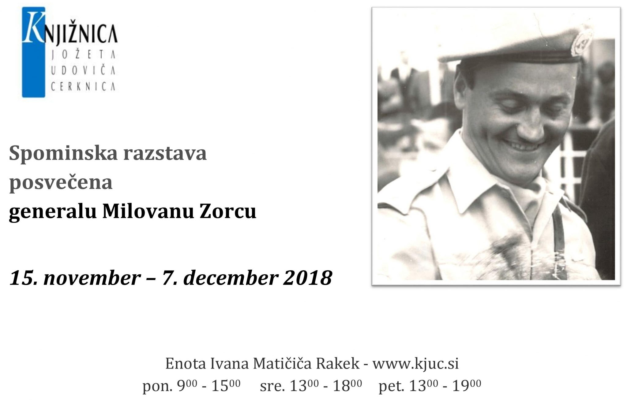 cover 6 - Spominska razstava posvečena generalu Milovanu Zorcu