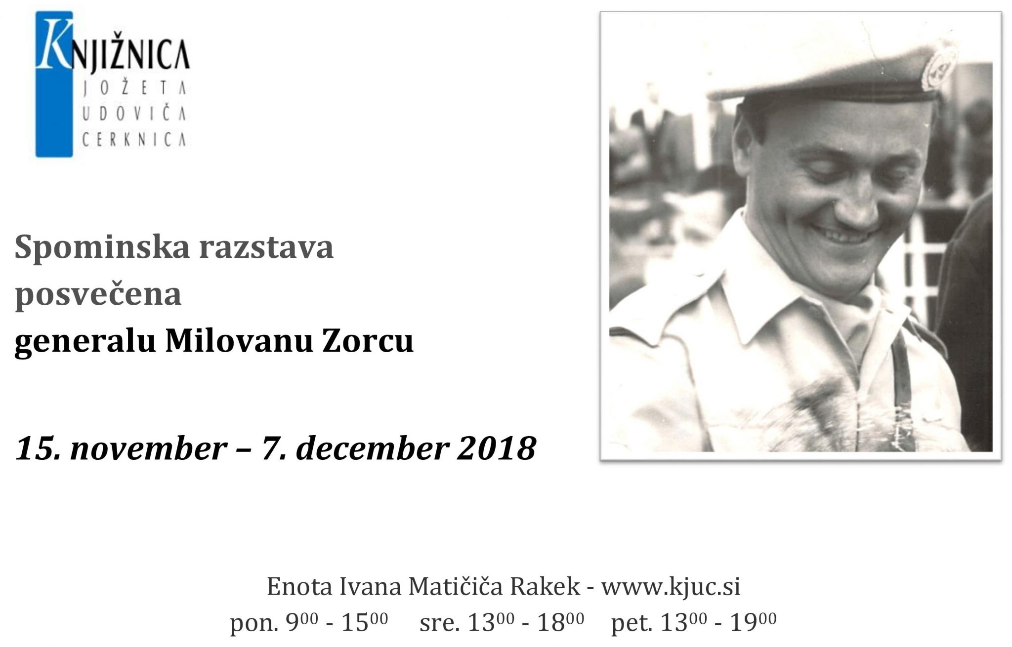 cover 6 - Spominska razstava posvečena generalu Milovanu Zorcu