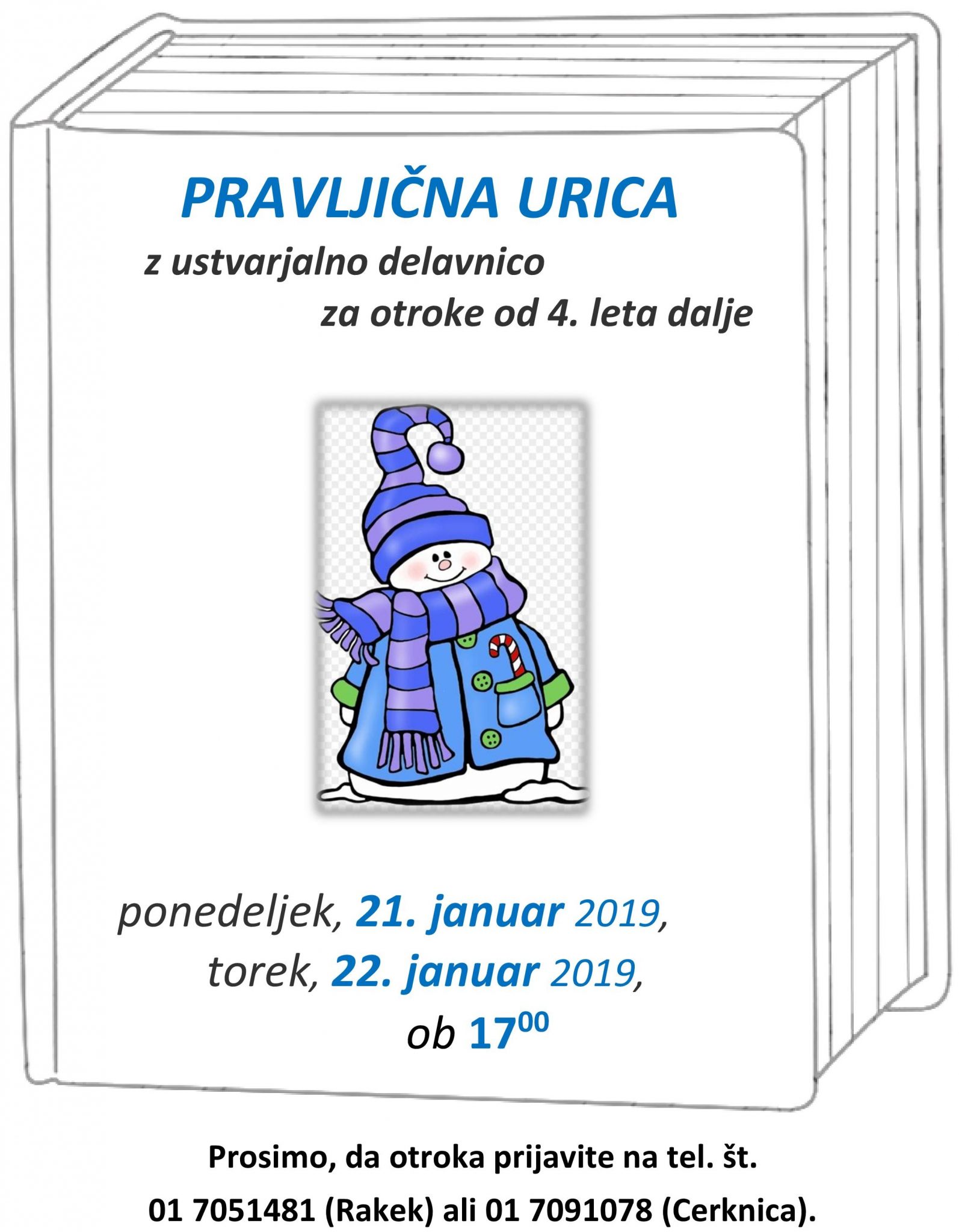 cover 1 - Pravljična urica z ustvarjalno delavnico za otroke od 4. leta dalje – Rakek