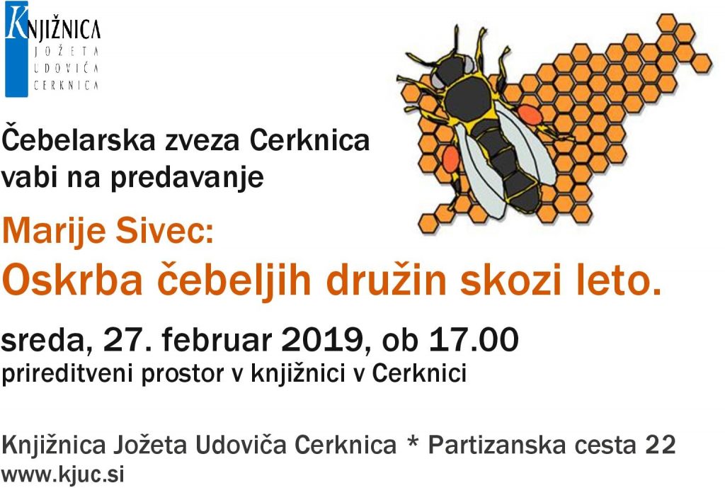vabilo 1024x689 - Marija Sivec: Oskrba čebeljih družin skozi leto