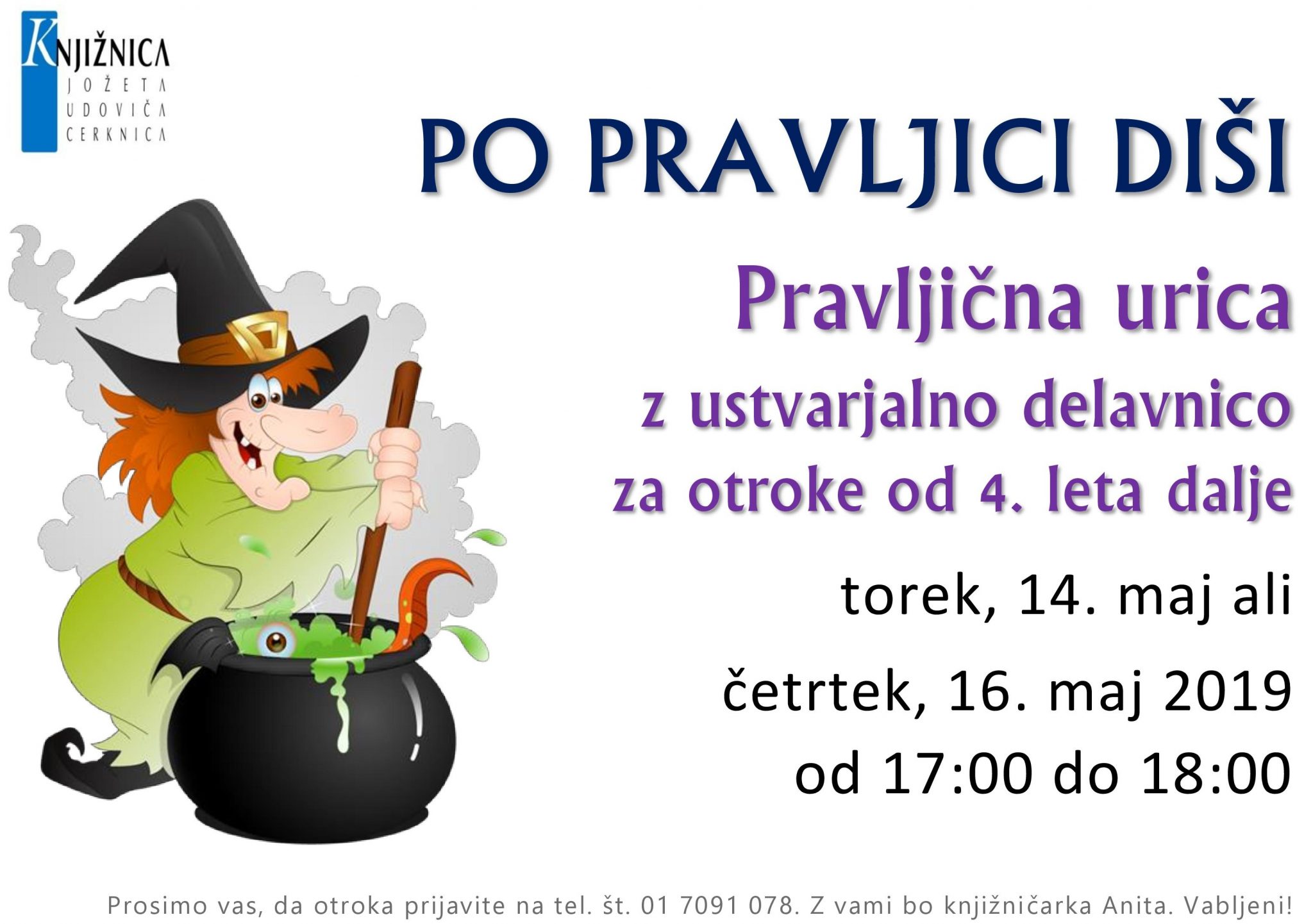 cover - Pravljična ura in ustvarjalna delavnica za otroke od 4. leta dalje – Cerknica