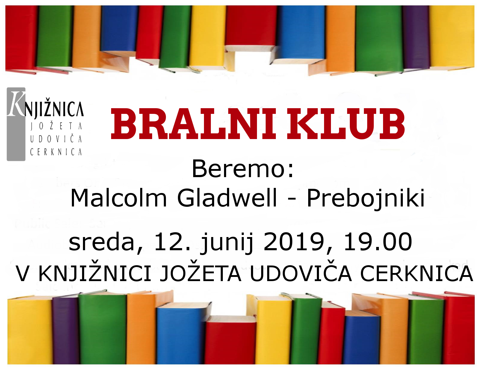 vabilo 9sestanek - Bralni klub: Malcolm Gladwell - Prebojniki