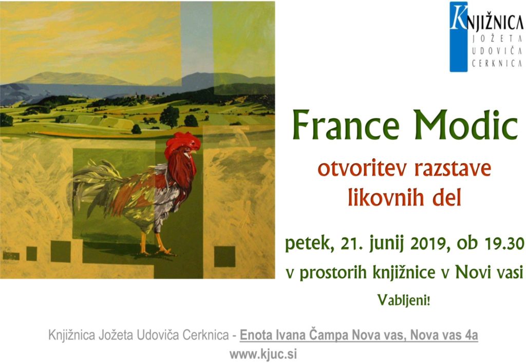 Franc Modic razstava NV 1 1024x707 - France Modic - otvoritev razstave likovnih del