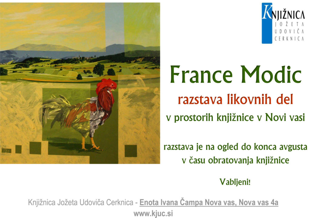 Franc Modic razstava NV 1024x722 - France Modic – razstava likovnih del