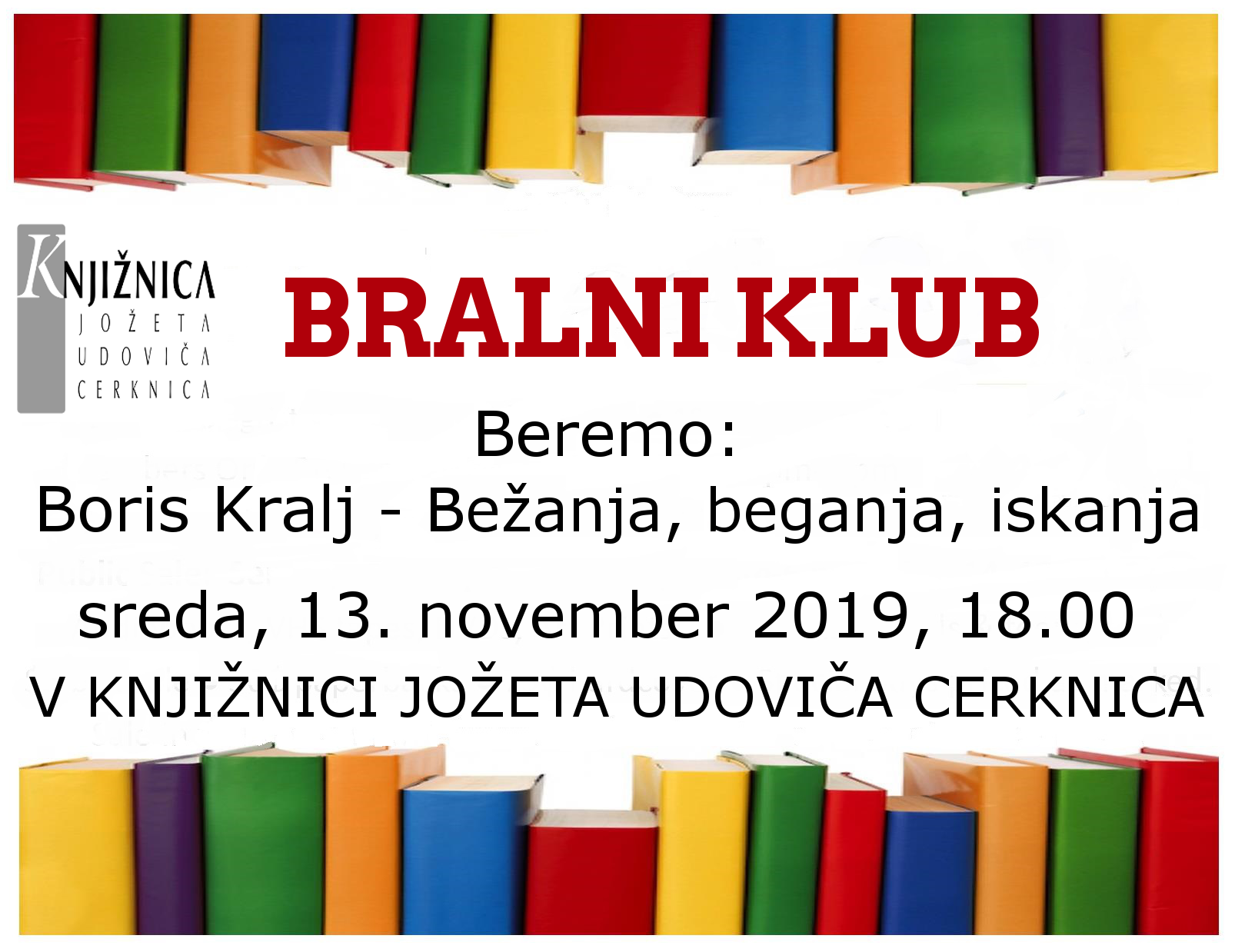 vabilo 3sestanek - Bralni klub: Boris Kralj - Bežanja, beganja, iskanja