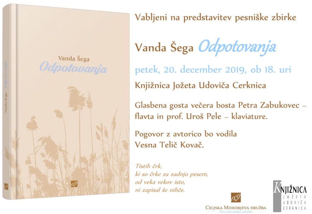 Vanda Odpotovanja e vabilo 1024x703 - Vanda Šega: Odpotovanja - predstavitev pesniške zbirke