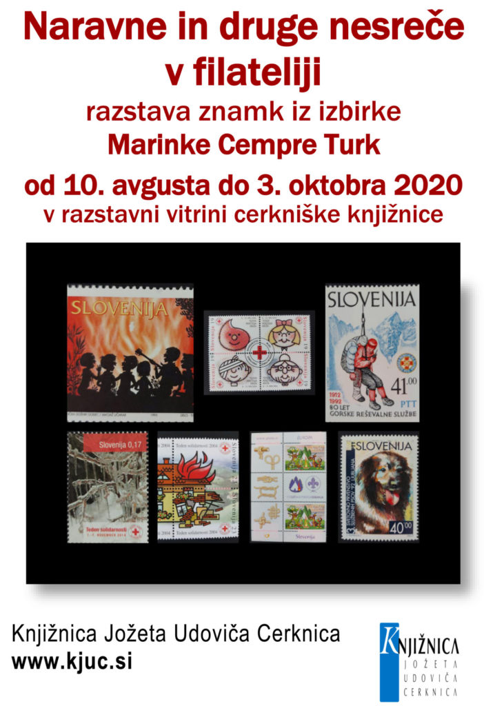 Marinka Cempre Turk 702x1024 - Naravne in druge nesreče v filateliji - razstava znamk iz izbirke Marinke Cempre Turk