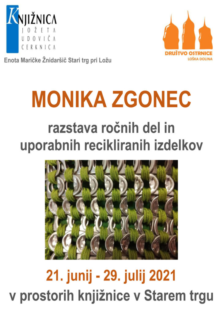 monika zgonec 731x1024 - Monika Zgonec - razstava ročnih del in uporabnih recikliranih izdelkov