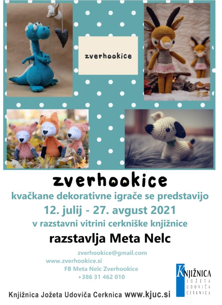 Vabilo MN Zverhookicea 746x1024 - Meta Nelc: Zverhookice - kvačkane dekorativne igrače se predstavijo