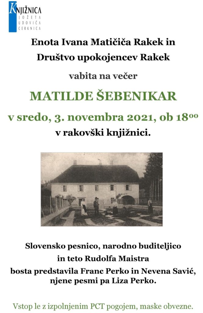 cover1 666x1024 - PRESTAVLJENO / Večer Matilde Šebenikar