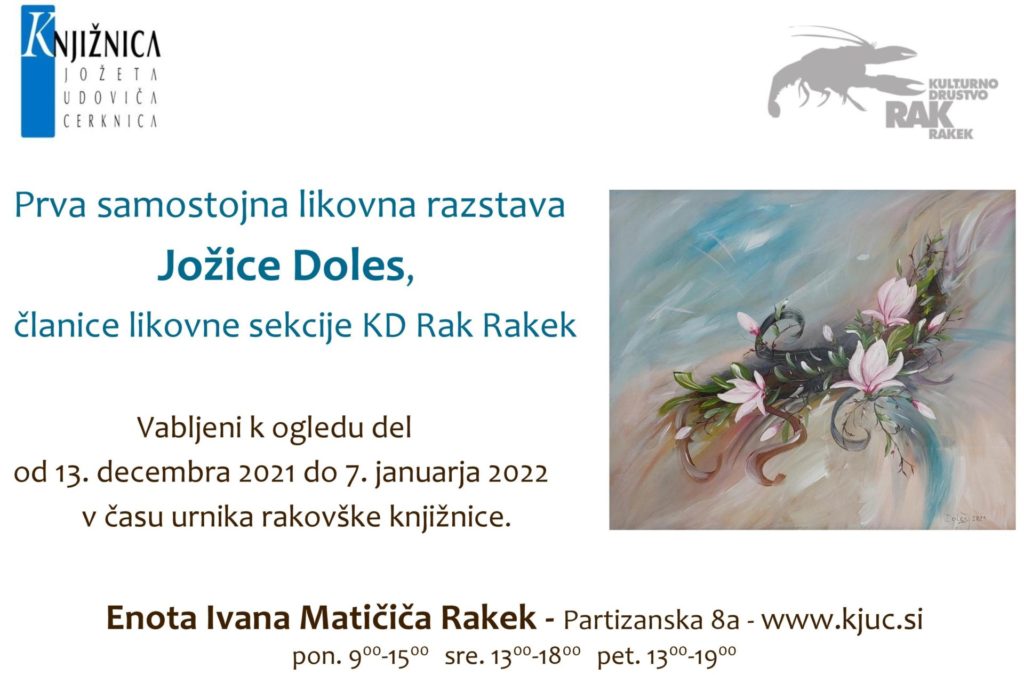 cover 2 1024x675 - Jožica Doles - samostojna likovna razstava