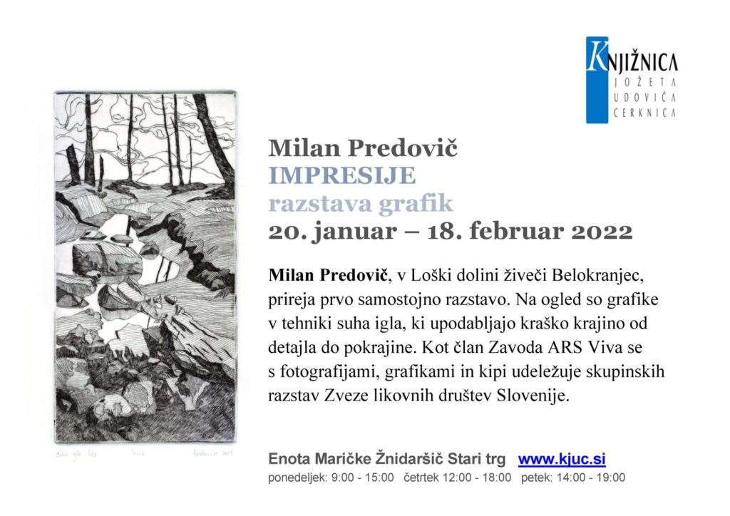 Milan Predovic. Impresije page 001 1024x724 - Milan Predovič: Impresije - razstava grafik