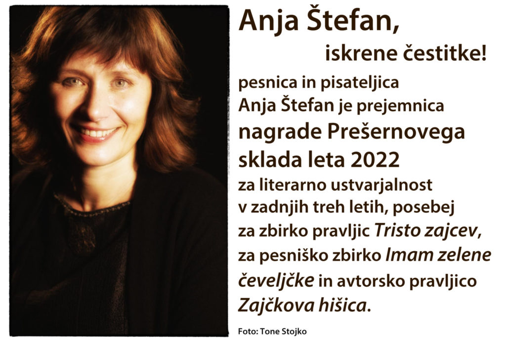 Anja Stefan 1 1024x695 - Anja Štefan, nagrajenka Prešernovega sklada leta 2022