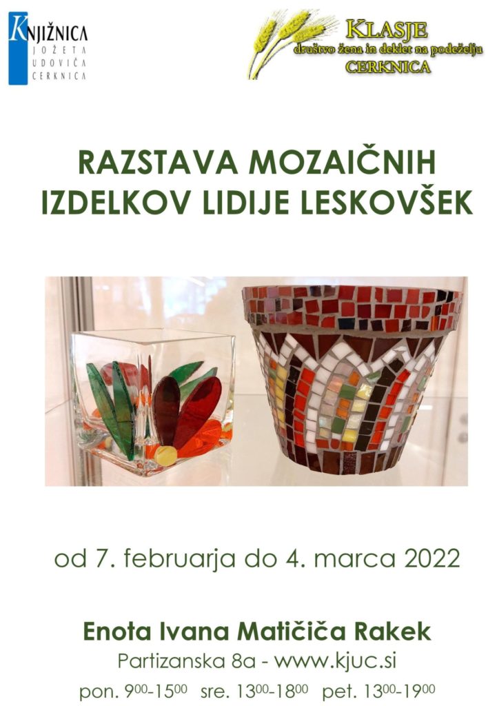 vab leskovsek page 001 708x1024 - Razstava mozaičnih izdelkov Lidije Leskovšek