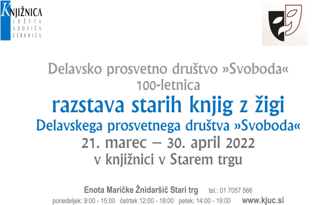 razstava dpd 1024x672 - Razstava starih knjig z žigi Delavskega prosvetnega društva »Svoboda«