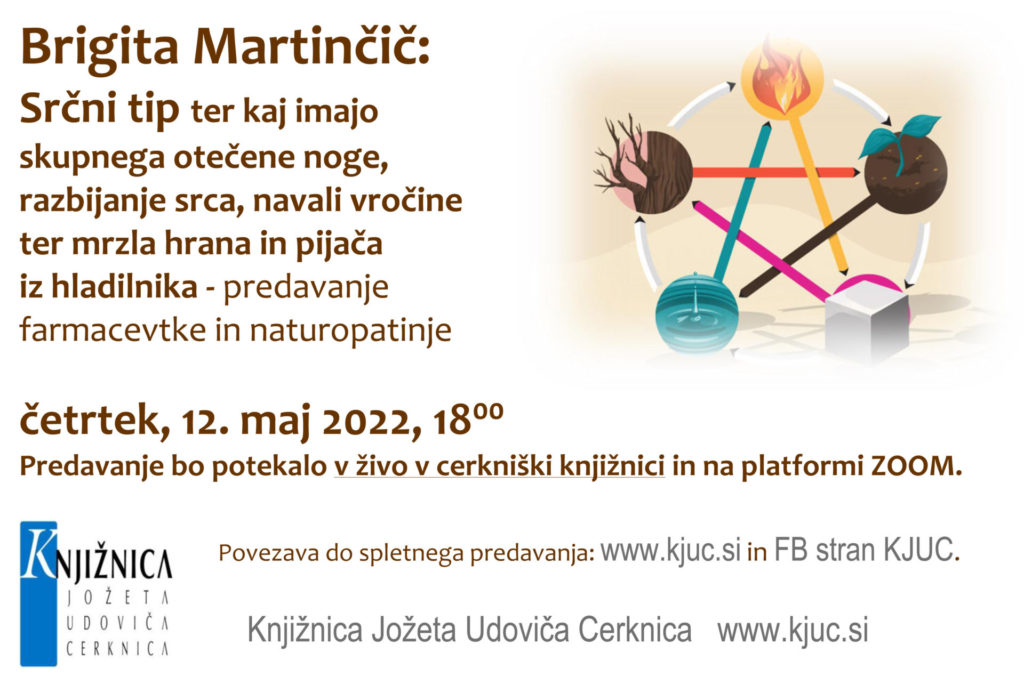 Brigita Martincic srcni tip maj 22 1024x693 - Brigita Martinčič: Srčni tip ter kaj imajo skupnega otečene noge, razbijanje srca, navali vročine ter mrzla hrana in pijača iz hladilnika - predavanje farmacevtke in naturopatinje