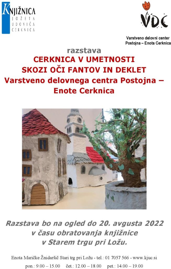 ST VDC razstava page 001 654x1024 - Cerknica v umetnosti skozi oči deklet in fantov iz Varstveno delovnega centra Postojna – Enota Cerknica