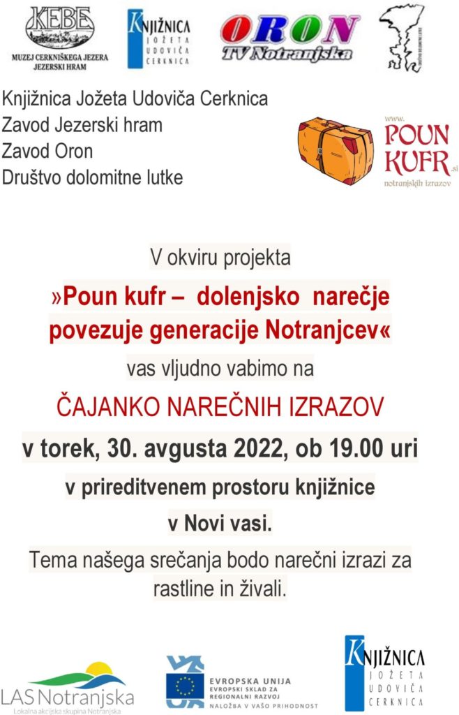 Poun kufr Nova vas page 001 658x1024 - Poun kufr – dolenjsko narečje povezuje generacije Notranjcev – čajanka narečnih izrazov