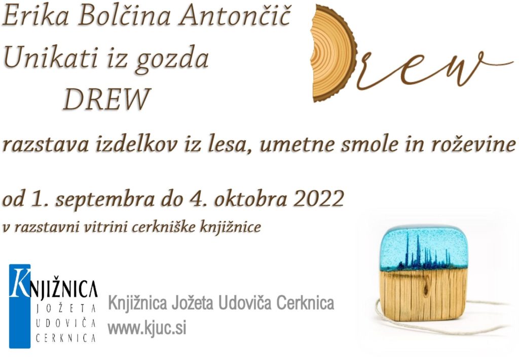 Erika Bolcina Antoncic Unikati iz gozda page 001 1 1024x705 - Erika Bolčina Antončič: Unikati iz gozda - DREW - razstava izdelkov iz lesa, umetne smole in roževine