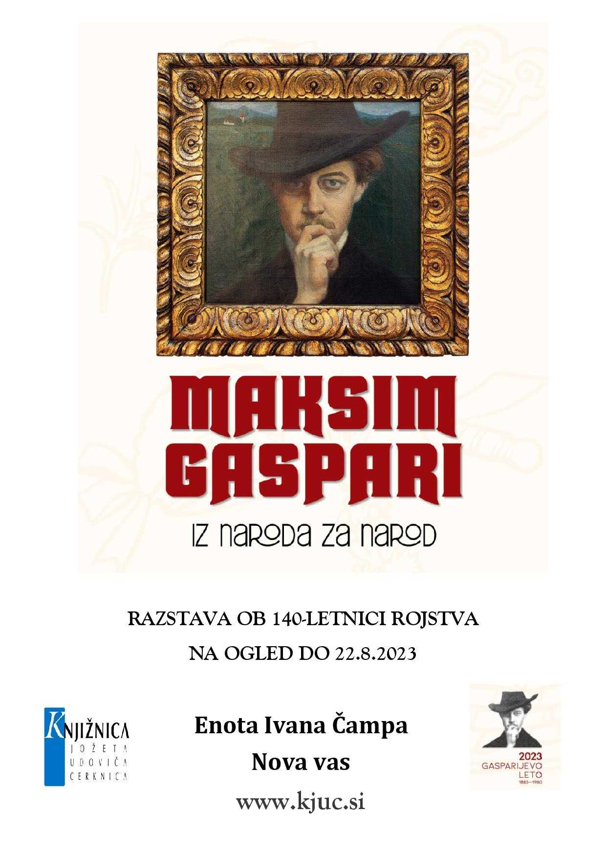 gaspari razstava page 001 - Maksim Gaspari - razstava ob 140-letnici rojstva