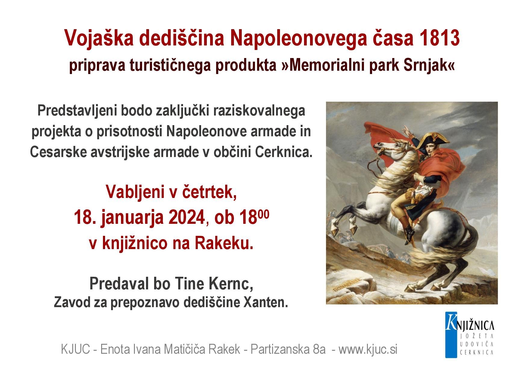 vabilo kernc page 001 - Tine Kernc: Vojaška dediščina Napoleonovega časa 1813