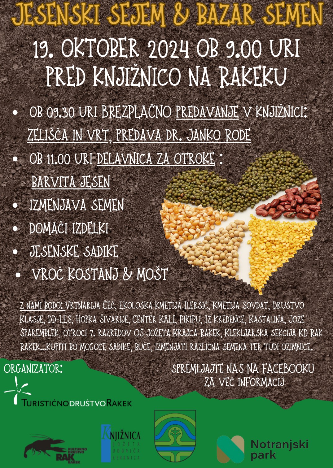 Jesenski sejem in bazar semen - Dogodki