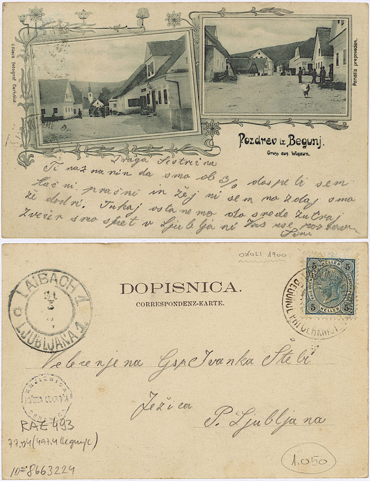 Begunje 1900 0000 8663224 0493 1 - Begunje pri Cerknici