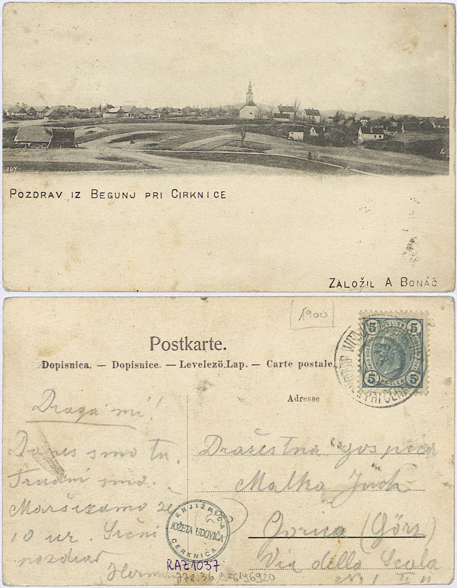 Begunje 1900 0329 6196920 1037 1 - Begunje pri Cerknici