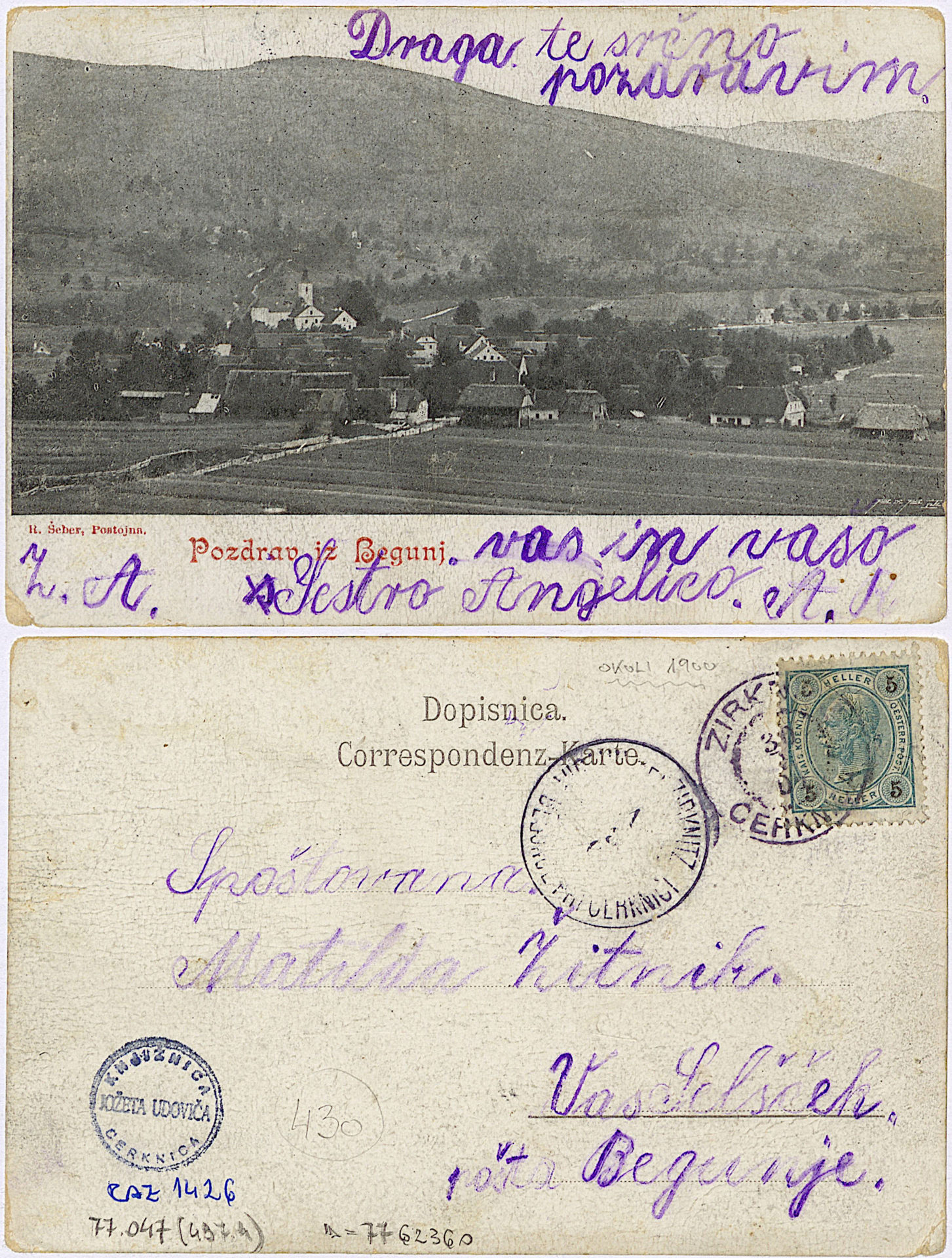 Begunje 1901 0130 7762360 1426 1 - Begunje pri Cerknici