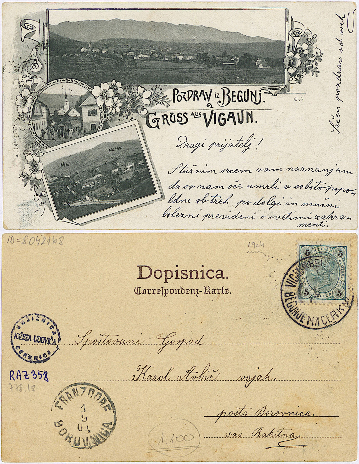 Begunje 1904 0901 8042168 0358 1 - Begunje pri Cerknici
